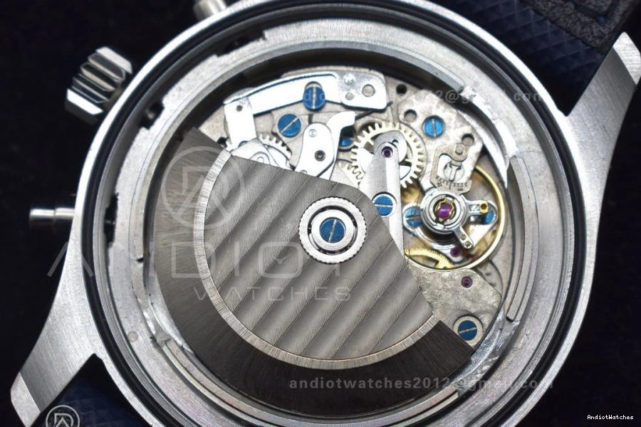 Leather Edition Strap Pilot on 1004 Dial Youthful Chrono Hand SS AZF Orange Blue 1:1 Best Blue A 0130